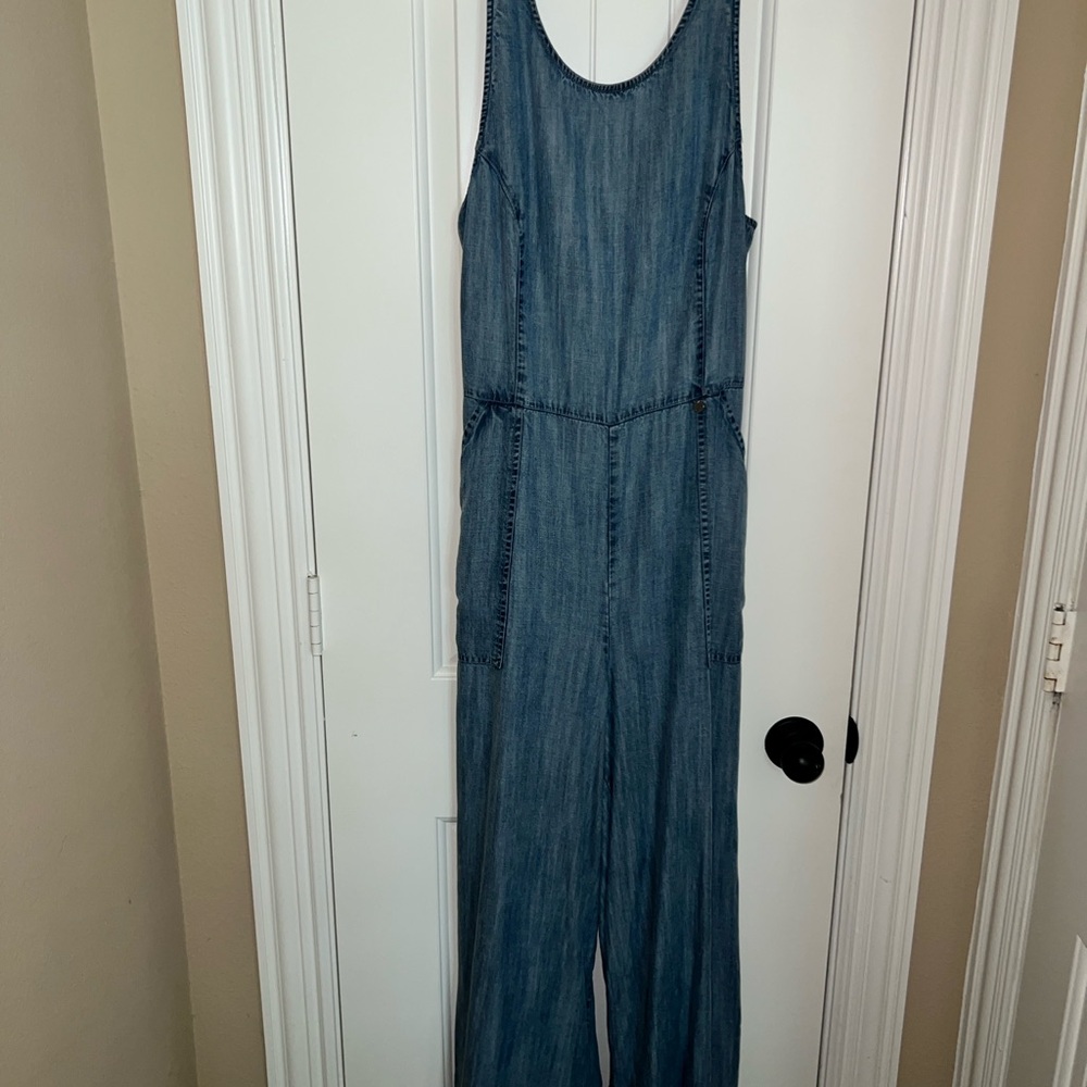 Women's Backless Denim Jumpsuit
